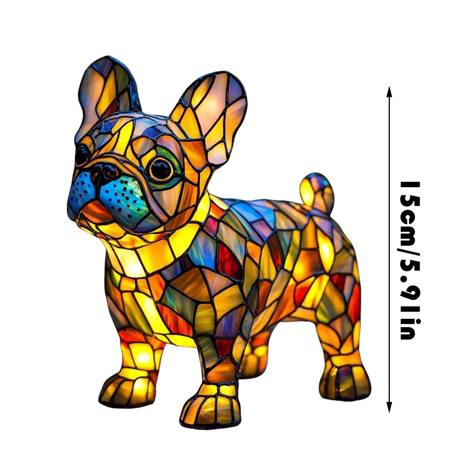 French Bulldog, Pomeranian, Pug, Yorkshire Terrier Glass Lamp