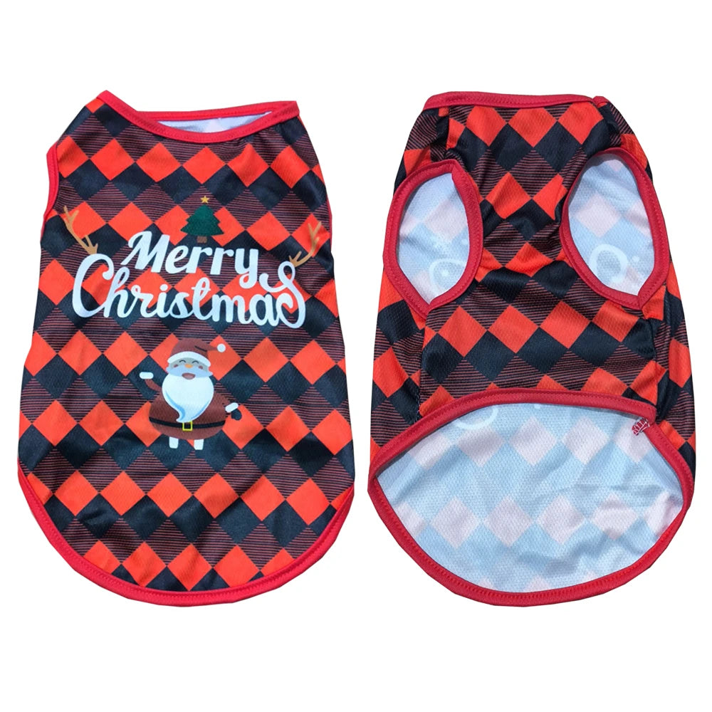 Christmas Pet Dog Cosplay Costume For Small Medium Dogs Cats Santa Claus Puppy Vest Coat Chihuahua Outfits Yorkshire Clothing