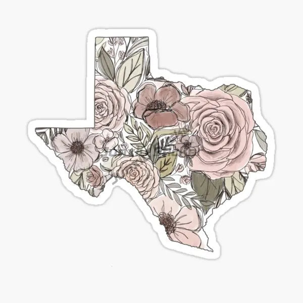 Texas Map Emblem Creative PVC Sticker for Decorate Car Van Truck Bicycle Window Wall Fridge Helmet Motorcycle Decal Accessorie