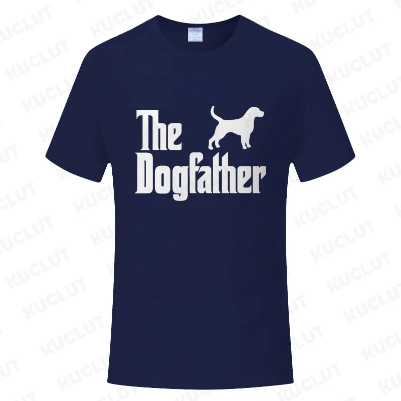 The Dog Father Funny Design T-shirts for Men Dad Dad Fathers Day Tshirts Short Sleeve Clothes Dog Pet Lover Shirts Papa Tops