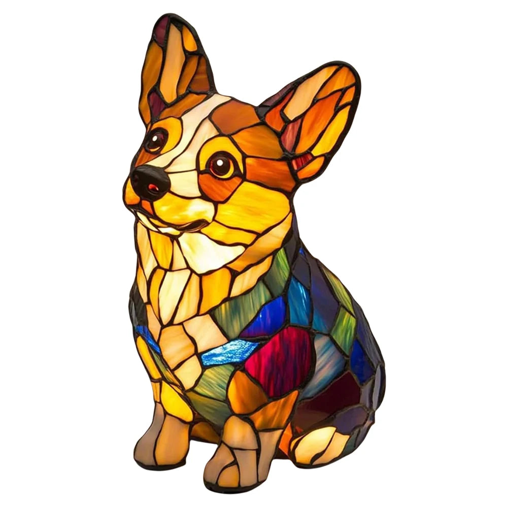 Dog Glass Lamp