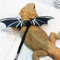 ABKJ-Bearded Dragon Lizard Leash Harness - 3 Size Pack Dinosaur Wing Lizard Harness Leash For Bearded Dragon Lizard Durable Silv