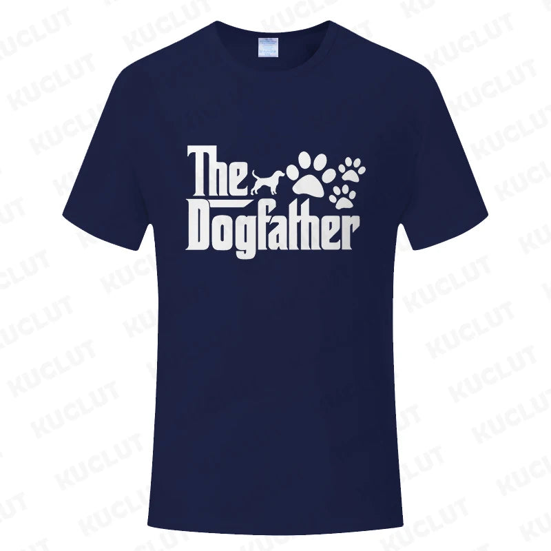 The Dog Father Funny Design T-shirts for Men Dad Dad Fathers Day Tshirts Short Sleeve Clothes Dog Pet Lover Shirts Papa Tops
