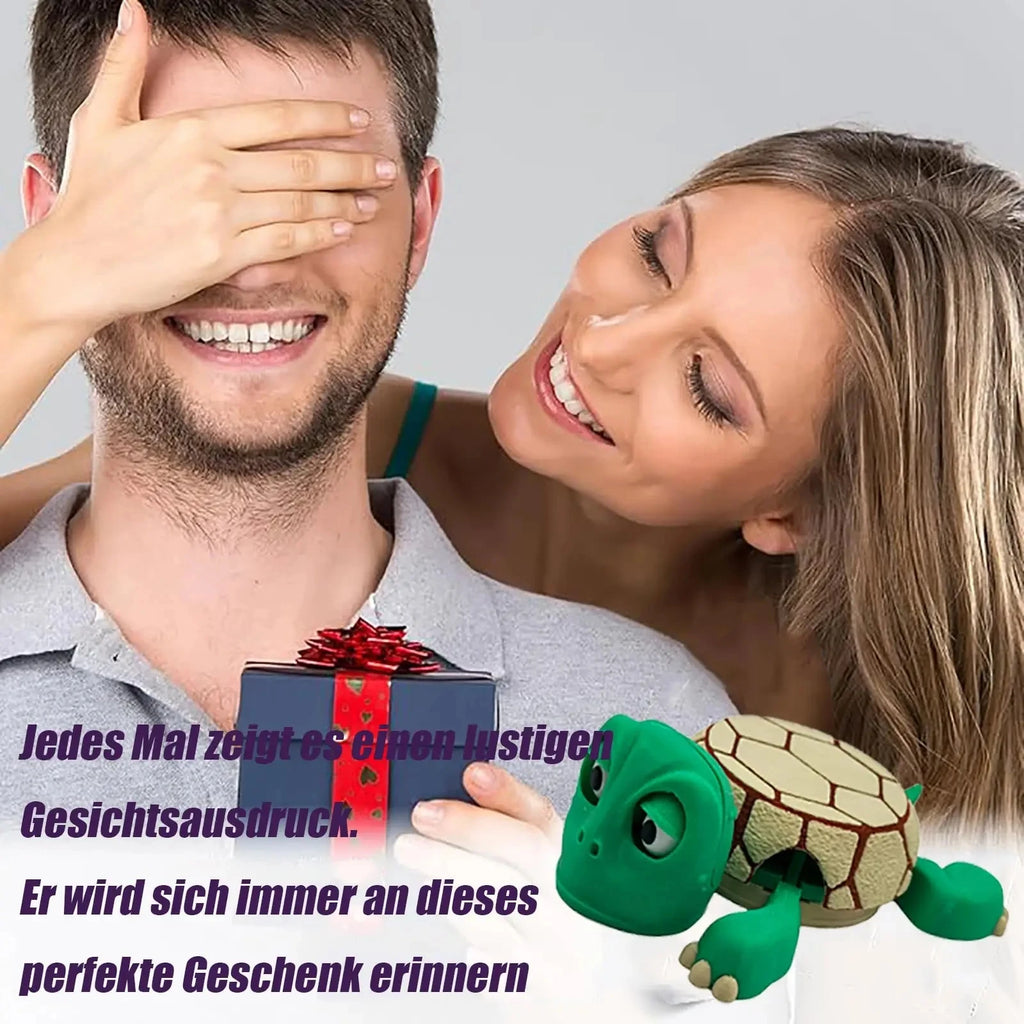 Press Struggling Turtle Toy Creative Fun Turtle Cup Pad Mug Holder with Funny Expression Decor ﻿Kid Prank Toy Gift