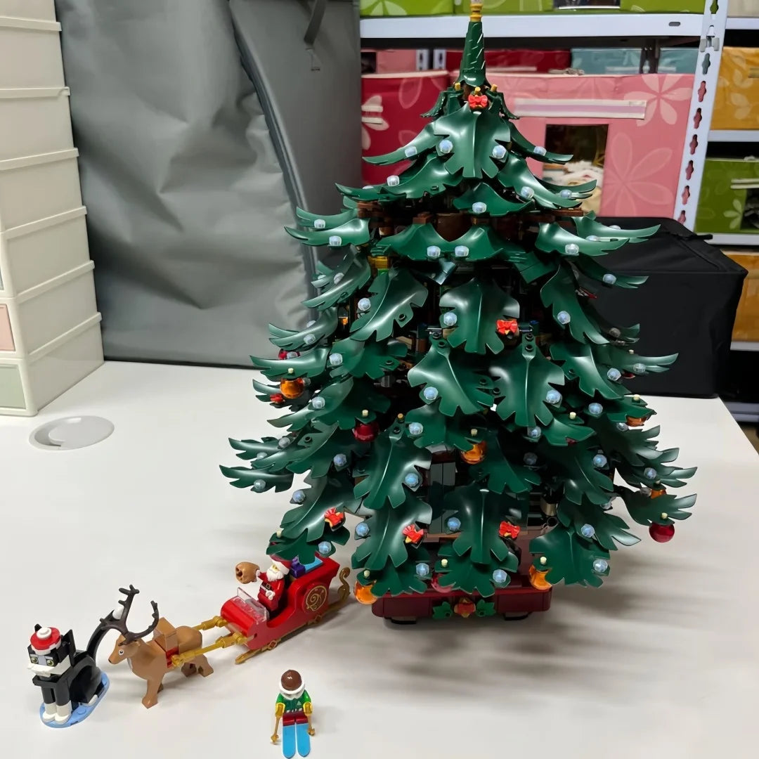 New Model 41843 Christmas Tree, Reindeer, Santa Claus Set, Christmas Gifts, Birthday Gifts Building Blocks