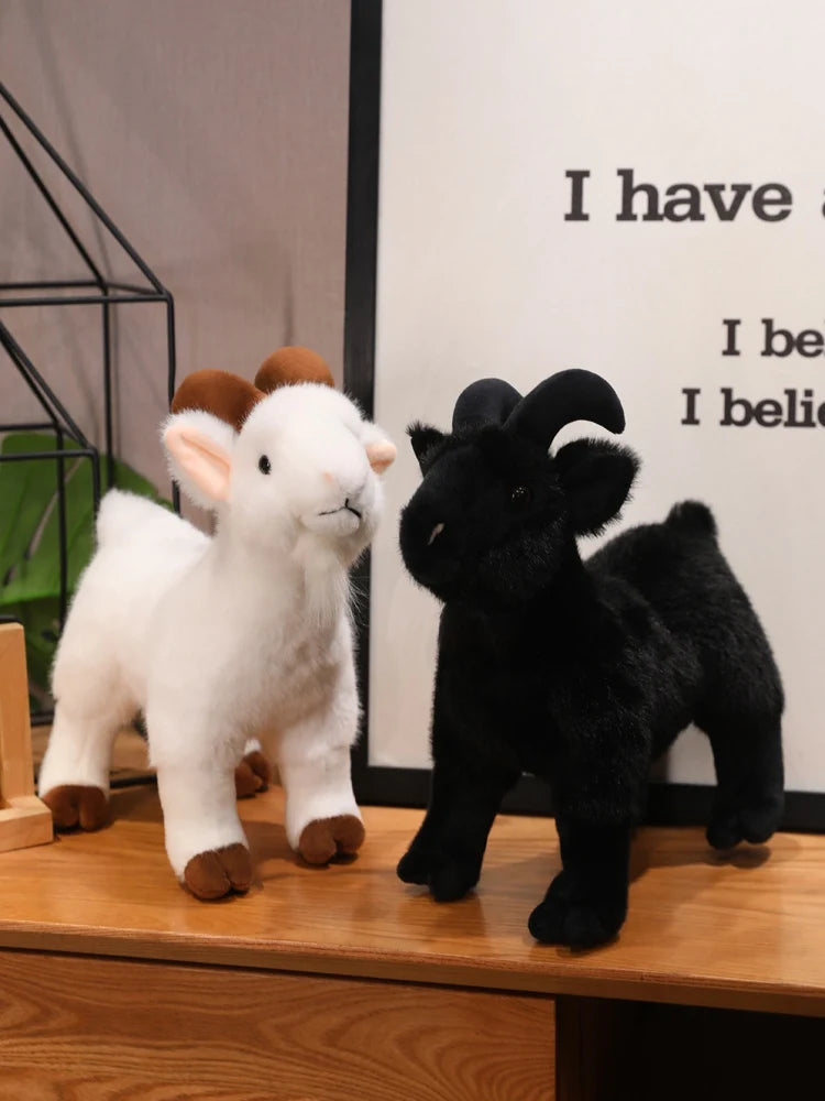 30cm Realistic Goat Plush Toy - Soft Stuffed Animal Goat, Cuddly Farm Animal Gift for Kids, Boys, Girls (Easter/Christmas Gifts)