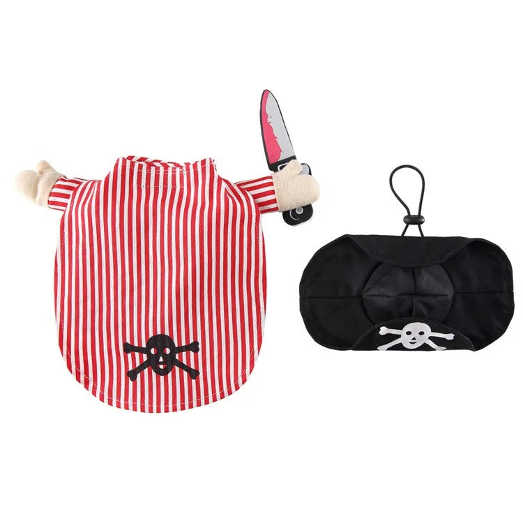 Halloween Knife-Themed Gum Dog Suit Funny Cute Pet Costume for Winter Best Sales! Small Size Cloth Shirt Design