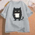 Funny Black Cat Coffee T-Shirt