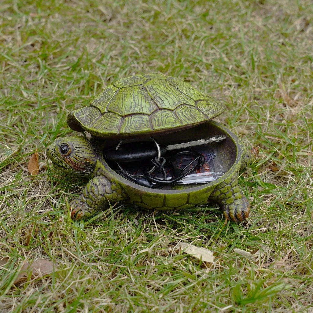 Turtle Resin Statue Figurine Micro Landscape Ornaments Storage Box Perfect for Outdoor Lawn Gardens Home Art Decor