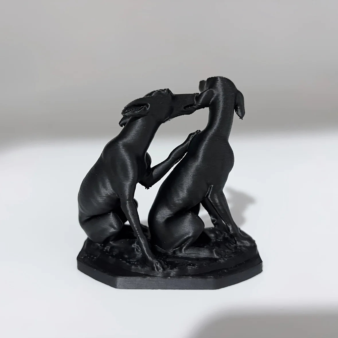 Roman Sculpture Featuring Two Intimate and Interactive Puppies, Statue of A Tauri Hound, and Adorable Ornament for Dog Lovers