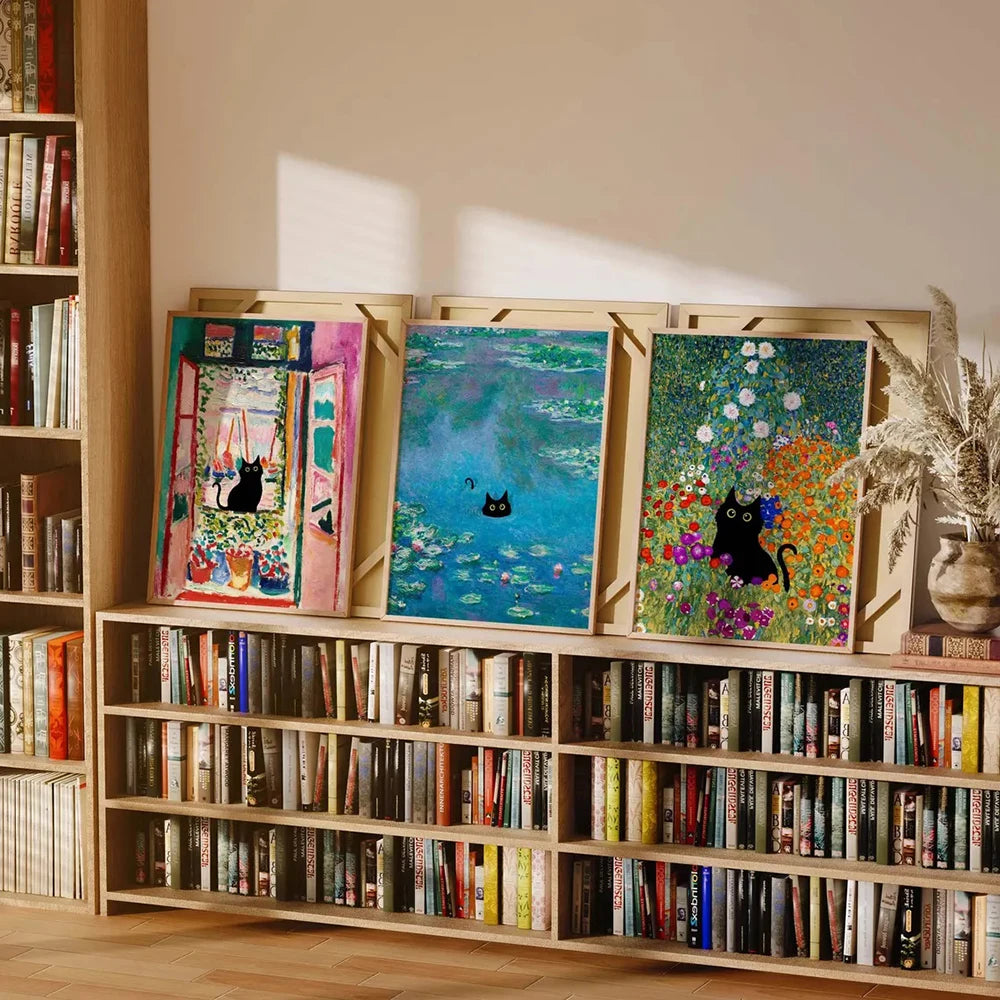 Black Cat Art Posters