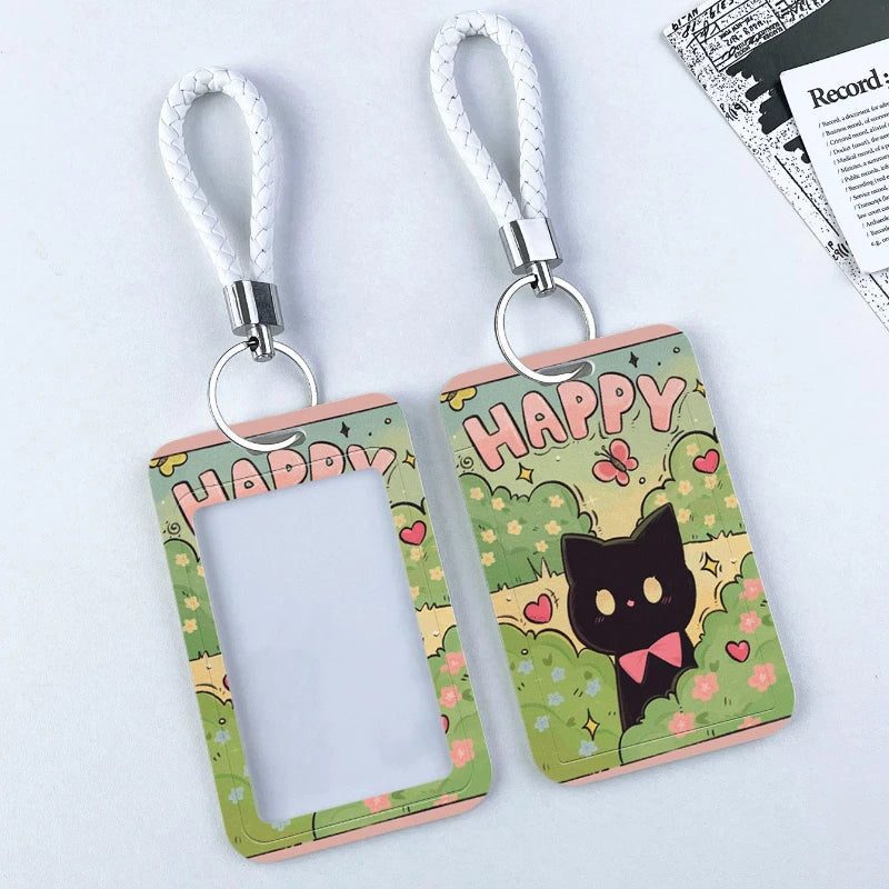 Cute Black Cat Bank Business Work Card Holder
