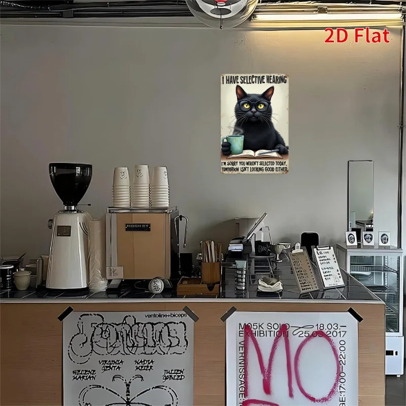 Black Cat Funny Poster