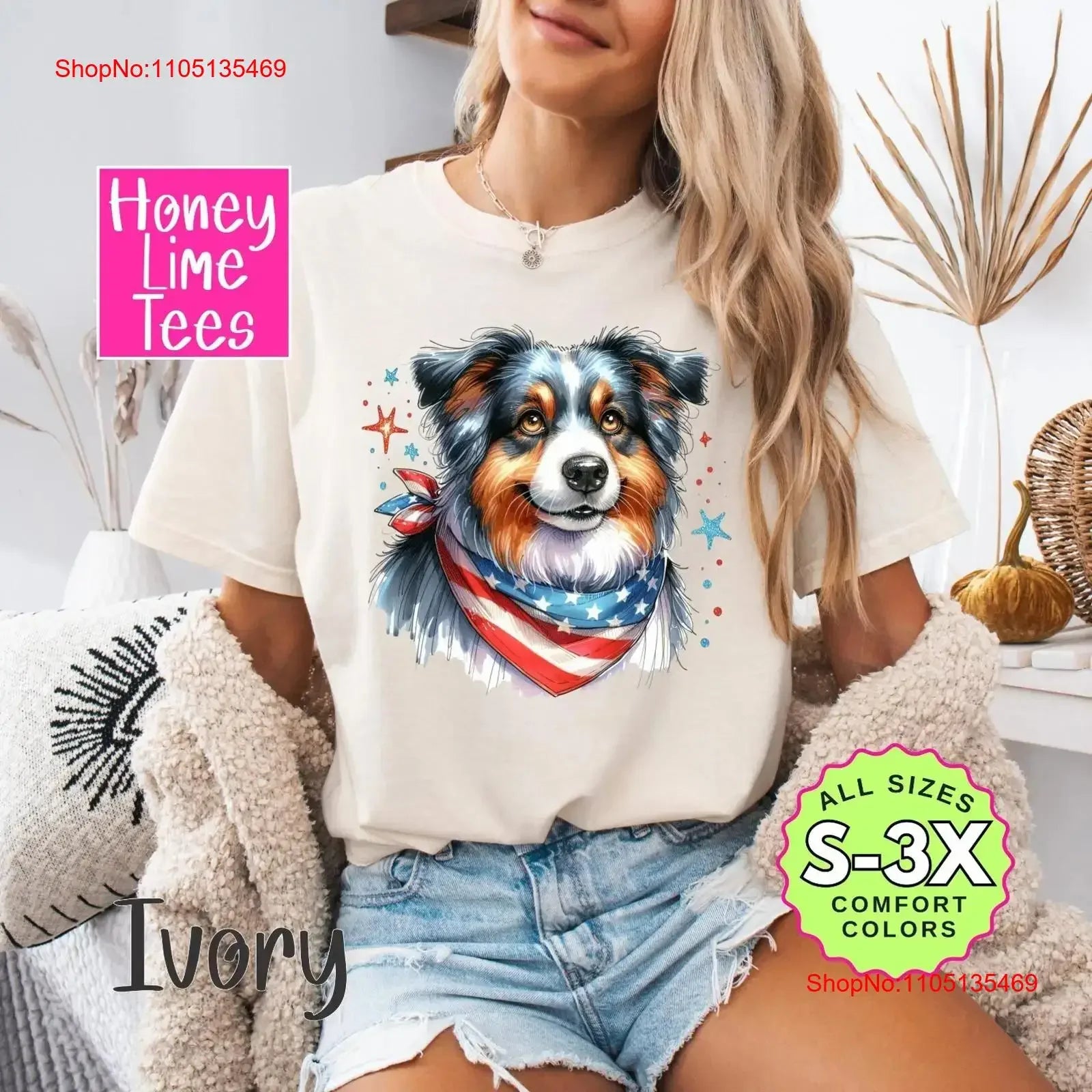 Australian Shepherd 4th of July T-Shirt