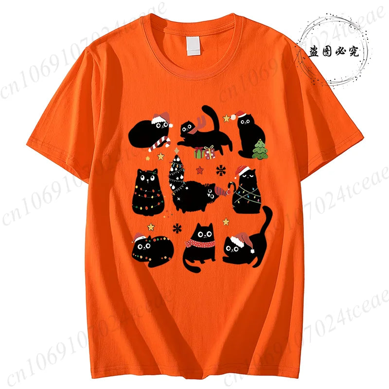 Cute Black Cat Christmas Shirt