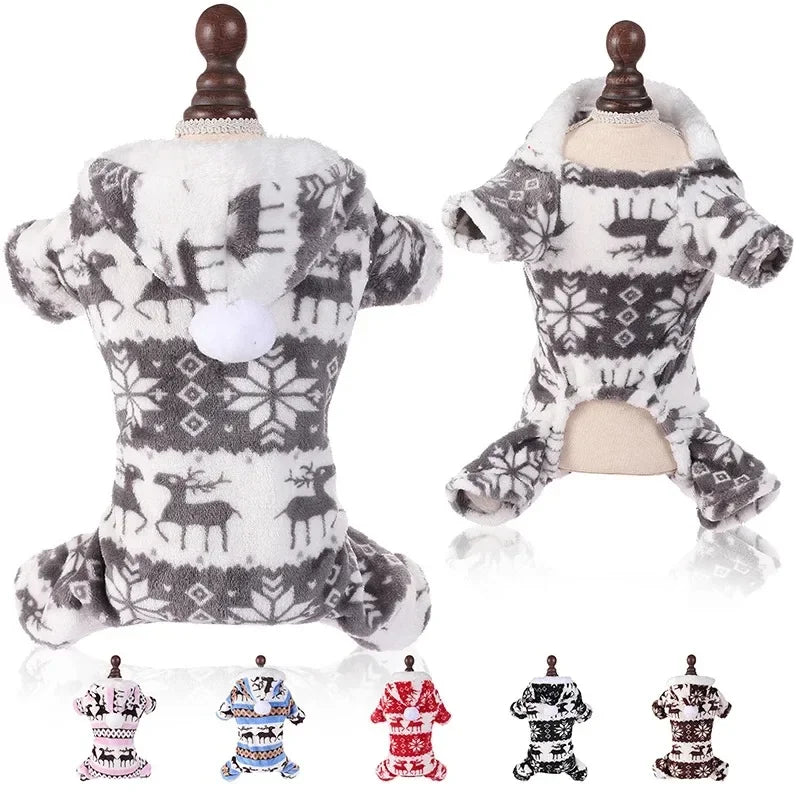 Dog Christmas holiday clothes super soft coral fleece pet clothes warm cotton coatsoft coral fleece clothes for autumn winter