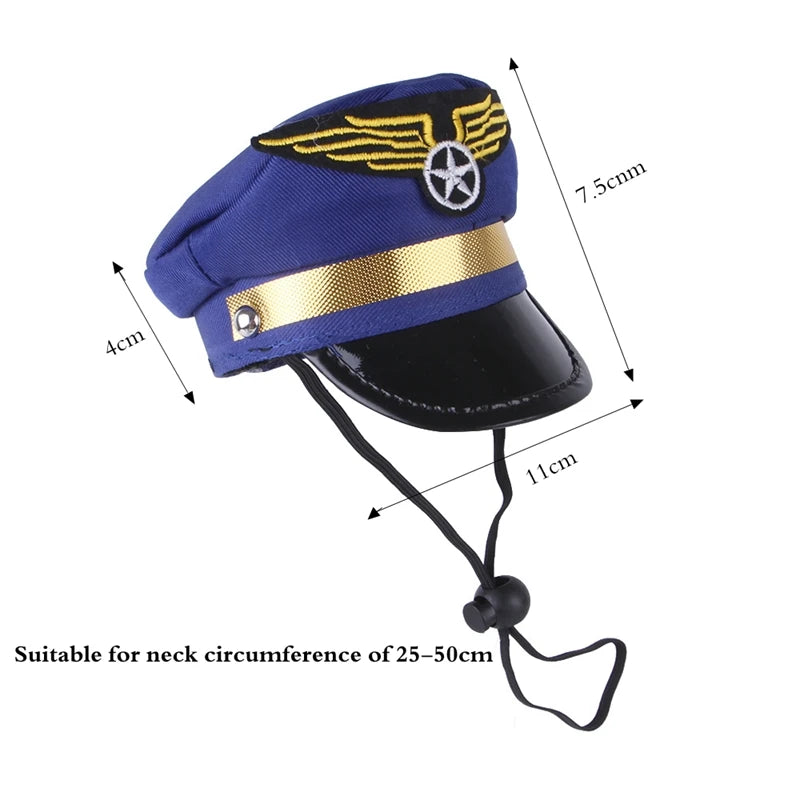 Halloween Pet Cat Dog Cap Funny Pet Product For Photography Cosplay Police Hat Holiday Costume Chihuahua Yorkshire Accessories