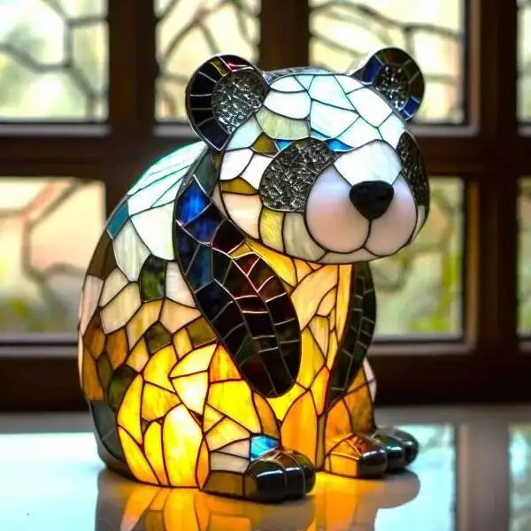 Dog Resin LED Night Light Art Animal Statue Creative Home Desktop Decoration Ornament
