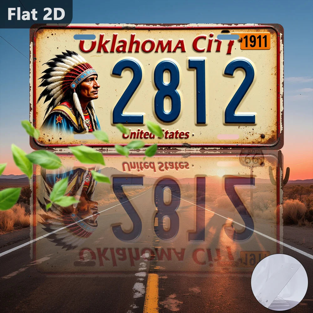 2D Flat,1pc Oklahoma City Band Performance Vintage Metal Sign - Retro Wall Plaque Suitable for Home, Garage, Cafe & Garden