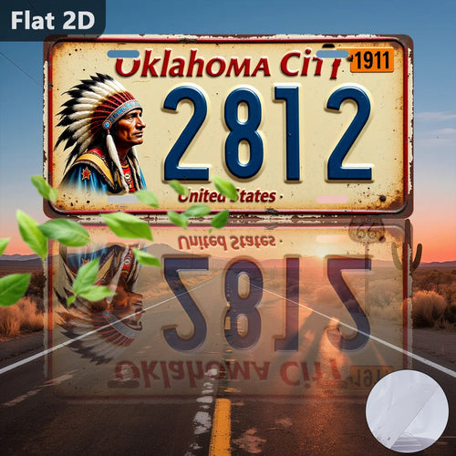 2D Flat,1pc Oklahoma City Band Performance Vintage Metal Sign - Retro Wall Plaque Suitable for Home, Garage, Cafe & Garden