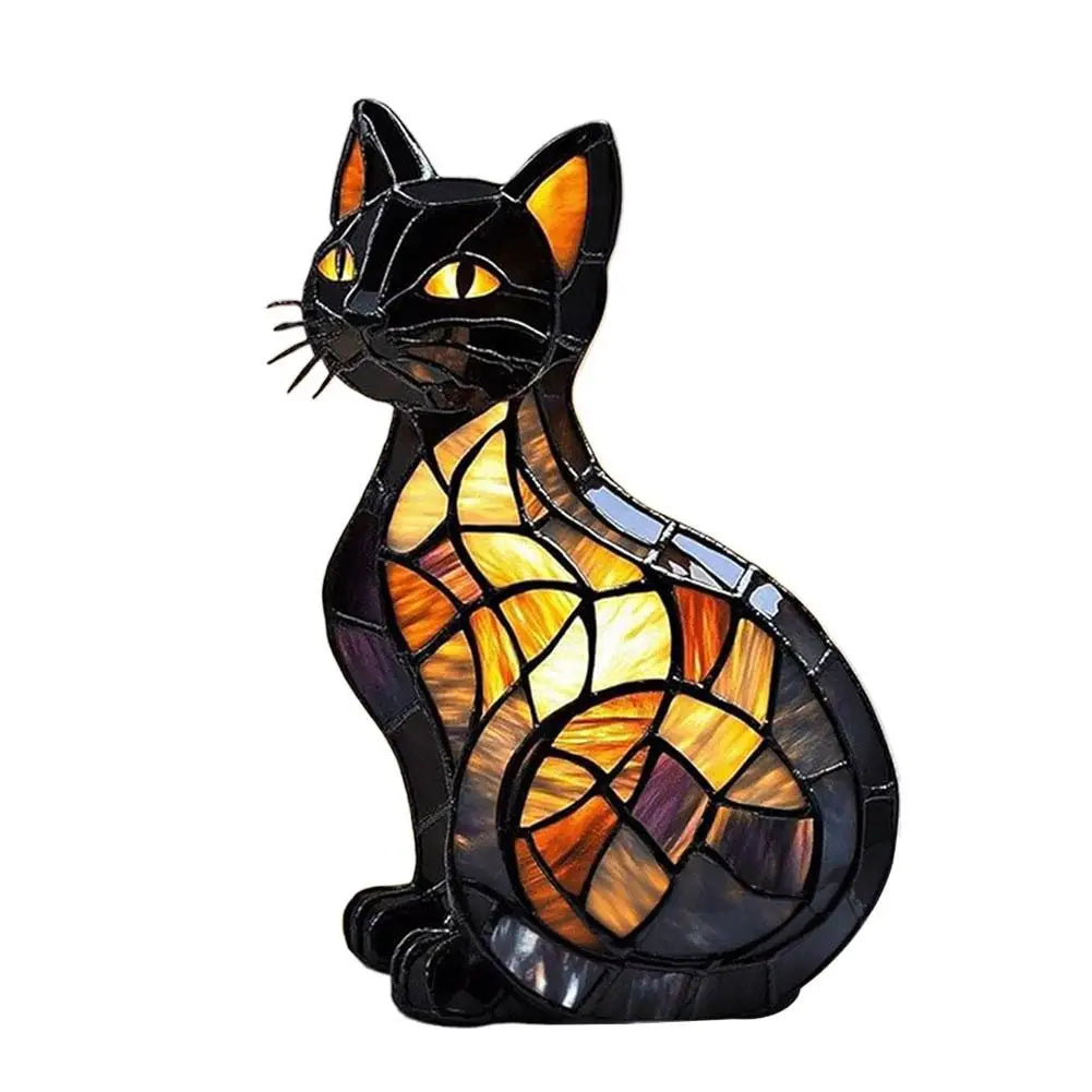 Dog & Cat Glass Lamp