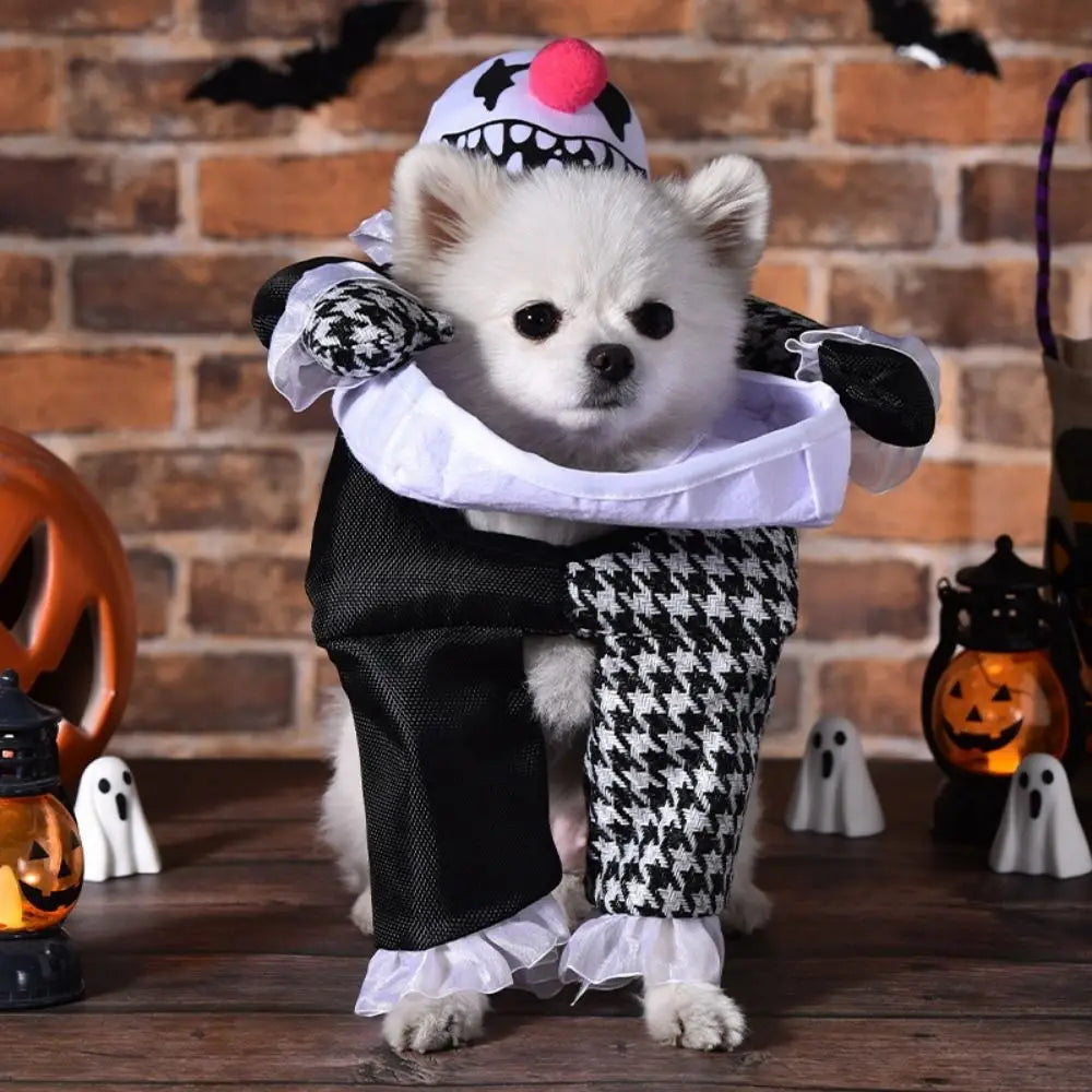 Creative Puppy Halloween Coat Polyester Pet Costume Pet Transformation Outfit Dog Cosplay Comical Outfits Halloween Pet Clothes