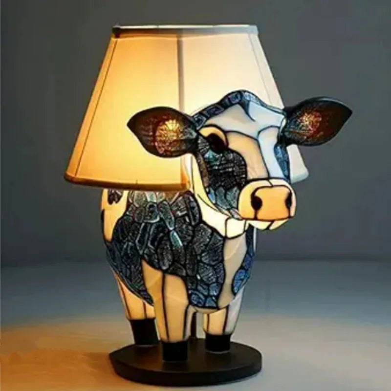 Dog Resin LED Night Light Art Animal Statue Creative Home Desktop Decoration Ornament