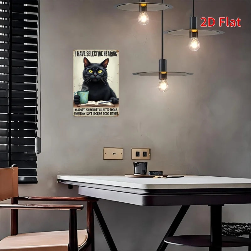 Black Cat Funny Poster