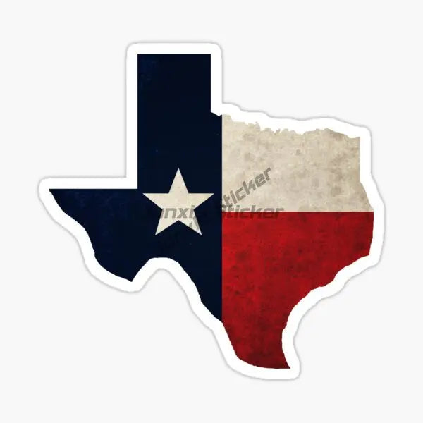 Texas Map Emblem Creative PVC Sticker for Decorate Car Van Truck Bicycle Window Wall Fridge Helmet Motorcycle Decal Accessorie