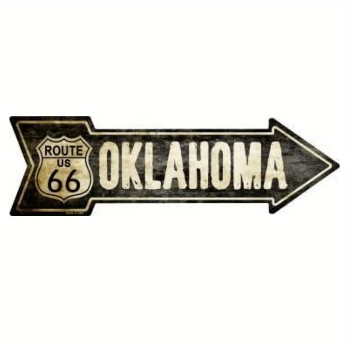 1pc Vintage Route 66 Metal Arrow Sign - Perfect for Door Decor and Gifts - Show Your Love for Texas, Oklahoma, and New Mexico