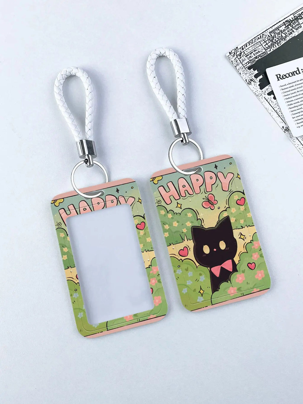 Cute Black Cat Bank Business Work Card Holder
