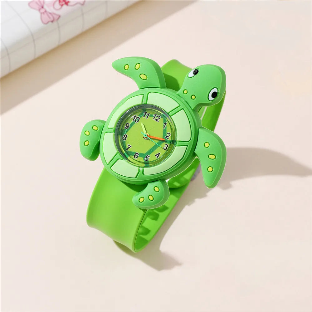 Sea turtles Animals children watch Green Cute Kid  Silicone Wristwatch Adjustable Band