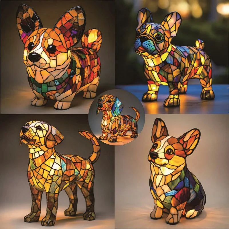 Dog, Cat & Animals Glass Lamp