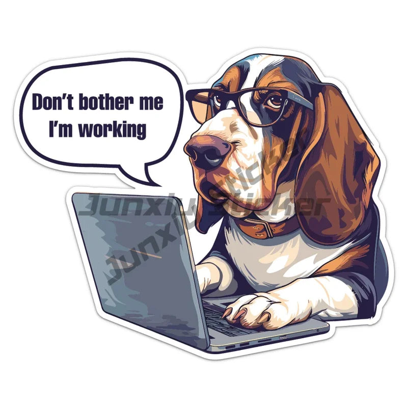 Sweet Basset Hound Sticker