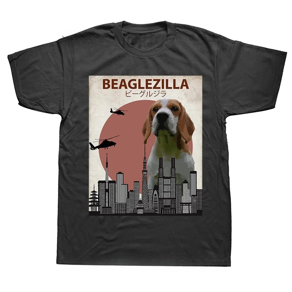 Funny Dog Vintage Best Beagle Dad Ever Fathers Day Puppy Dog Dad T Shirt Graphic Streetwear Short Sleeve Birthday T-shirt Y2K