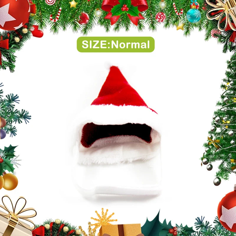 Festive Cat Dog Santa Hat & Scarf Christmas Outfit - Small Dog Holiday Apparel