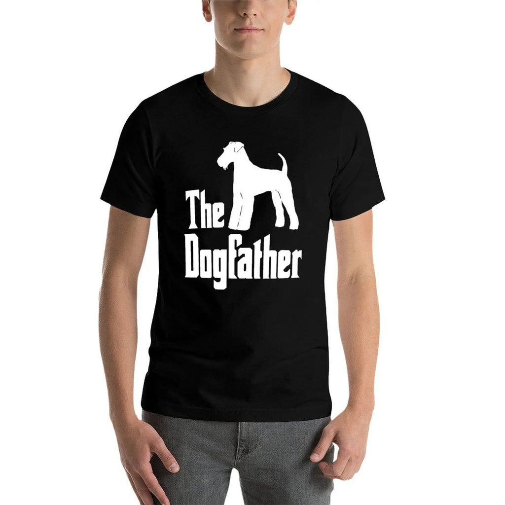 The Dogfather Airedale Terrier silhouette funny T-Shirt
