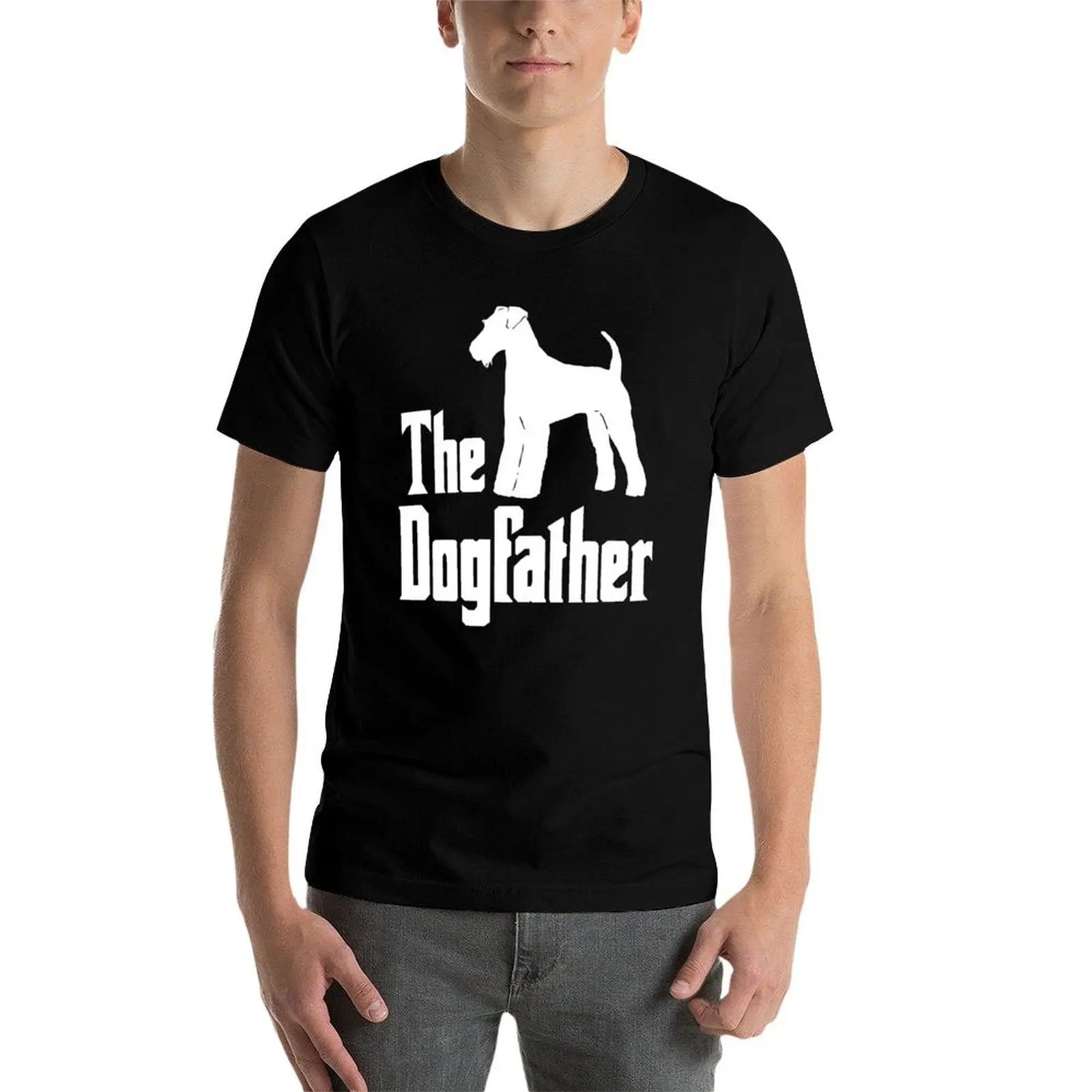 The Dogfather Airedale Terrier silhouette funny T-Shirt