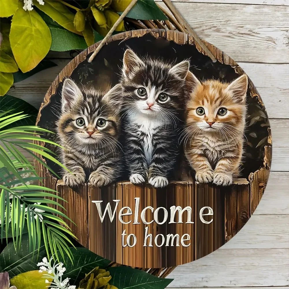 Raccoon in Tree Hole Aluminum Sign - Multifunctional Wall Decor, Waterproof Durable Metal Plaque for Home, Room Decor