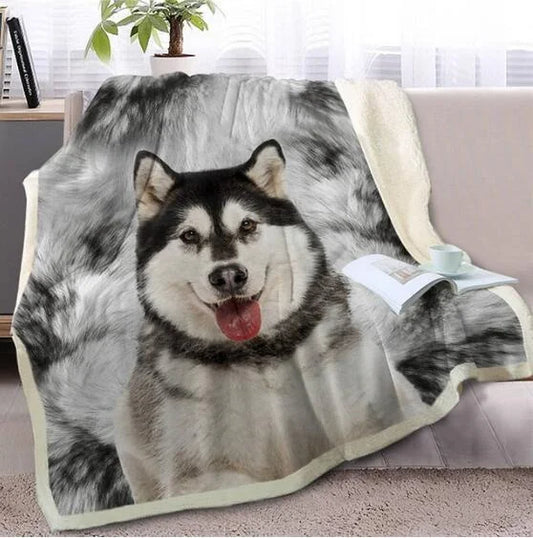 Alaskan Malamute Throw Blanket