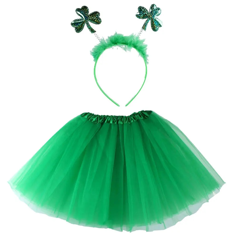 St. Patrick's Day hats, ties, skirts, various outfits suitable for Mardi Gras party role-playing supplies