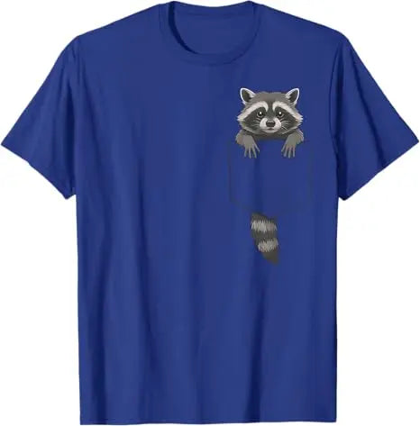 Cute Raccoon Pocket Funny Gifts for Men Women Kid T-Shirt Raccoon in Pocket Apparel Novelty Gifts Y2k Graphic Tees Novelty Gift