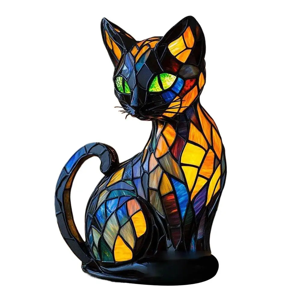 Dog & Cat Glass Lamp