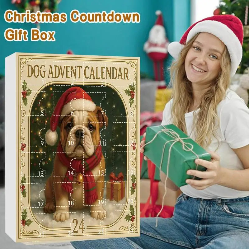 Christmas Advent Calendar 2025 for Dog Afficionados - 2D Acrylic Dog Tree Decorations, 24-Day Festive Countdown Treat