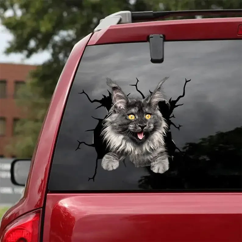 Maine Coon Cat Car Stickers