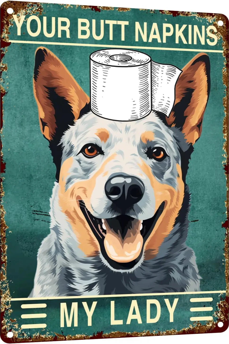 Australian Cattle Dog Metal Sign
