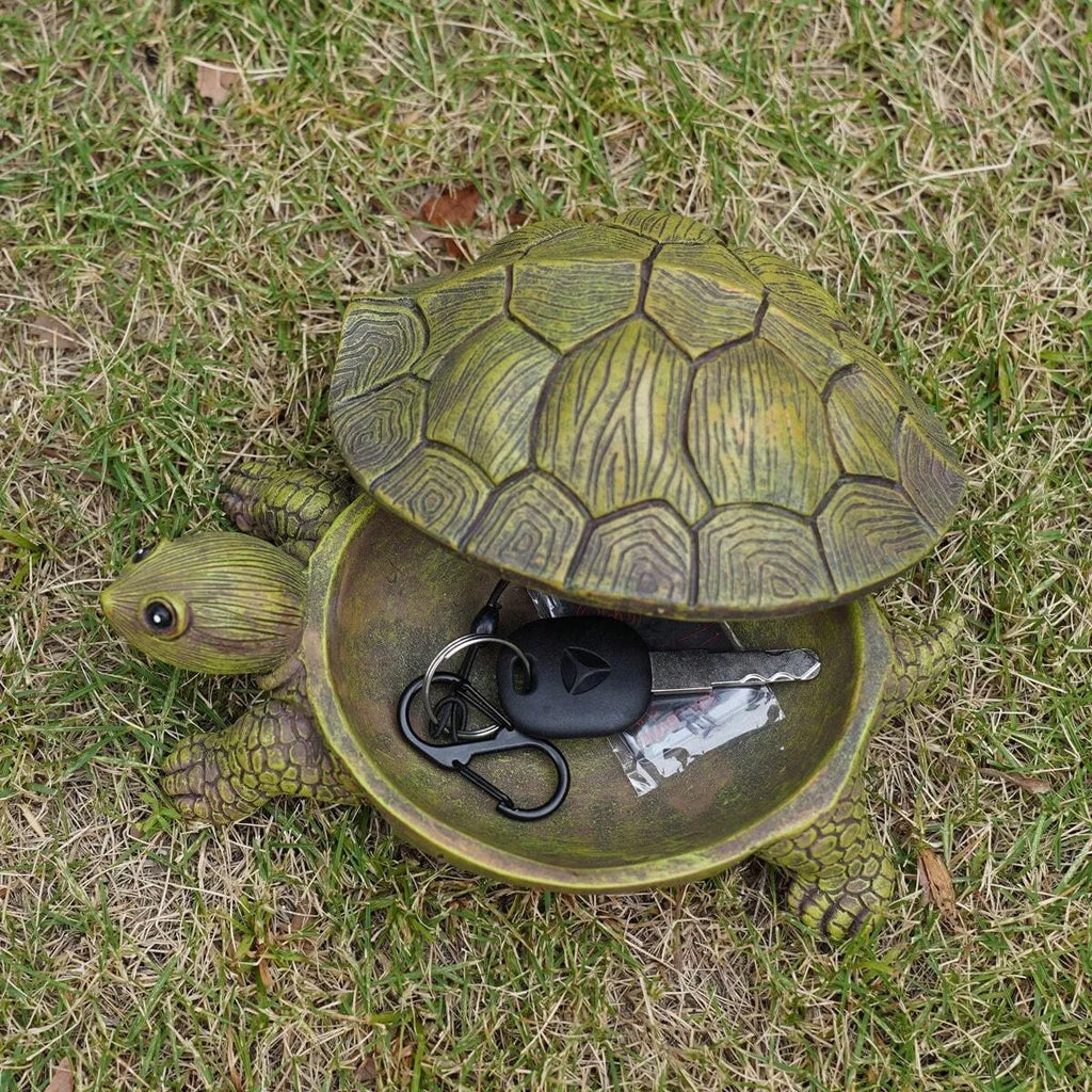Turtle Resin Statue Figurine Micro Landscape Ornaments Storage Box Perfect for Outdoor Lawn Gardens Home Art Decor