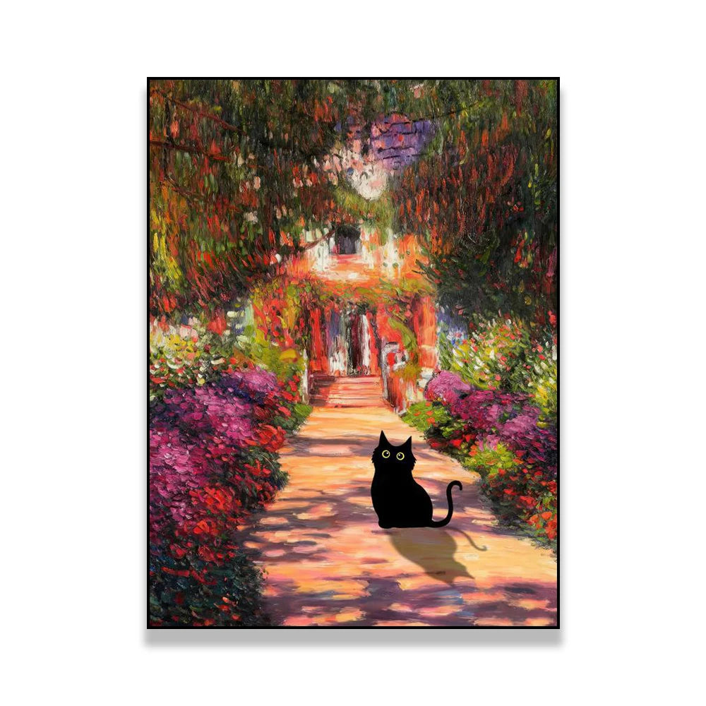 Black Cat Art Posters