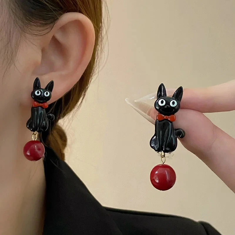 Black Cat Earrings