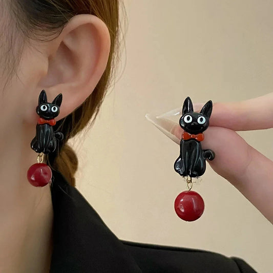 Black Cat Earrings